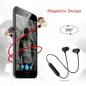 Sweatproof Wireless Bluetooth Pentru Căști De Metal Magnetic Setul Cu Cască Stereo Bluetooth Sport Wireless De Susținere