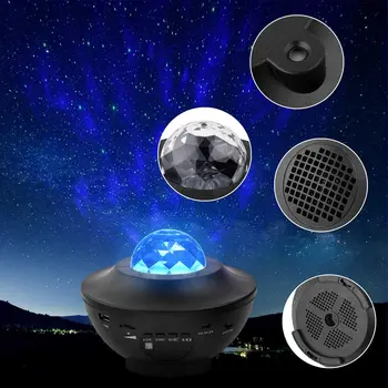 ZK50 USB LED Star Lumina de Noapte Muzica Înstelat Val de Apă Proiector LED Lumina Bluetooth Proiector de Sunet-Activat Proiector Lumina