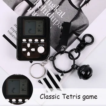 1 BUC Elegant de Lux Creative Mini Joc de Tetris Mașină Brelocuri Sac Masina Pandantiv Lanț Cheie Jucărie de Lux Cheie Inel Cadou minunat Brelocuri