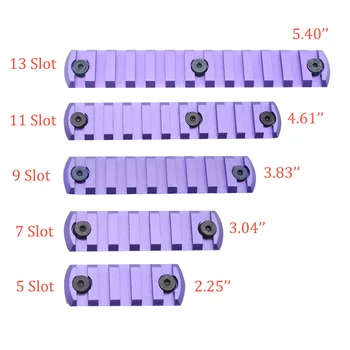 TriRock Violet Anodizat 5/7/9/11/13 Sloturi Keymod Secțiuni de cale Ferată Picatinny / Weaver Feroviar Segmente de mânerul din Sistem