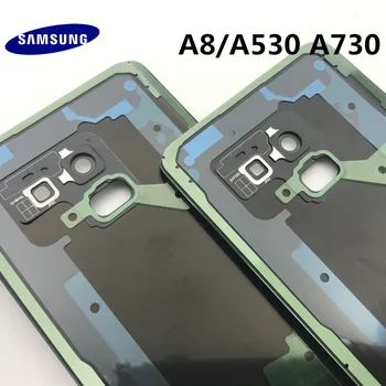 Original Pentru Samsung Galaxy A8 A530 A8+plus A730 Baterie Capac Spate Usa Locuințe Piese de schimb+Camera Cadru de Sticlă+instrumente