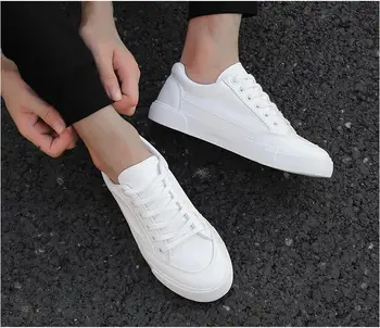2020 Nou alb panza pantofi tendință barbati casual platforma adidasi simplu respirabil bărbați plat pantofi de tenis zapatillas hombre