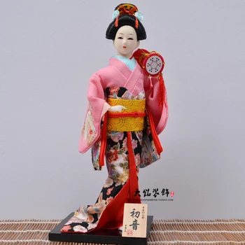 Geisha Figurine Papusi Cadou Meserii Colecție Drăguț Japoneză Frumoasă, cu Kimono Casa Decor de Birou Miniaturi