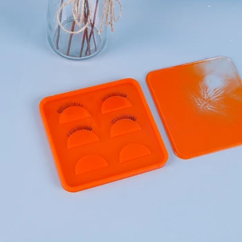 2 buc/Set Meserii DIY Cristal Rășină Epoxidică Mucegai Geană Cutie de Depozitare Silicon Mucegai M2EA