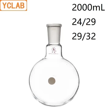 YCLAB 2000mL 24/29 & 29/32 de Fierbere Balon 2L Fund Rotund Borosilicată 3.3 Sticlă Standard Sol Gura Distilare Distilare