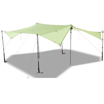 Dublu Partea de Siliciu Acoperite 20D Nylon Ultra light Tent Oudoor Rainfly Adăpost prelată Camping