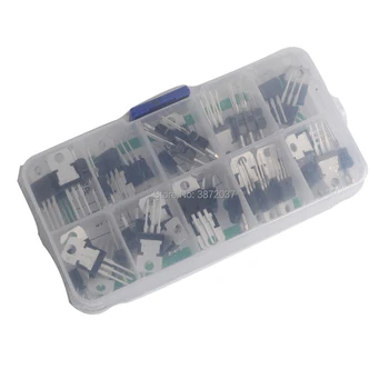 50pcs/lot DIYmall 10value*5pcs L78/LM317T SĂ-220 Tranzistor Sortiment Kit Cu Cutie de Plastic