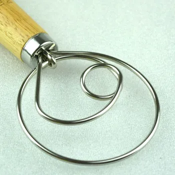 Din Oțel inoxidabil Bătător de Ouă 13 Inch DIY Aluat de Pâine Instrumente de Copt Accesorii daneză Tel Stick Gadget-uri de Bucătărie Mâner din Lemn de Stejar