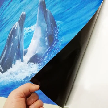 Custom Auto-Adeziv Baie Murale 3D Tapet Delfin Lume Subacvatică de Fundal de Decor de Perete din PVC rezistent la apa Vinil Autocolante 3D