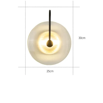 Moderne, Fier de Sticlă LED Lămpi de Perete de Interior Decor Sconces Baie corp de iluminat Dormitor Noptieră Culoar, Camera de zi Lumini de Perete
