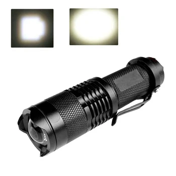 92 x 25 mm Zoom Mini Lanternă Electrice de Iluminat Exterior Lanterna Portabil Treapta a Treia a Regla TB Vânzare