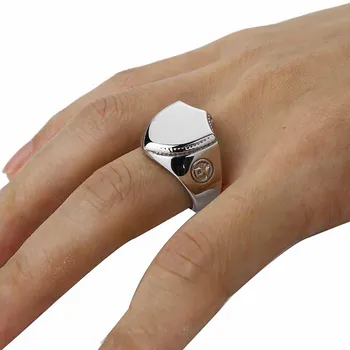 Barbati Nou Design negru placat cu Geometrice simple Vintage inel de trupa,din oțel inoxidabil moda inel de bijuterii pentru barbati,engros