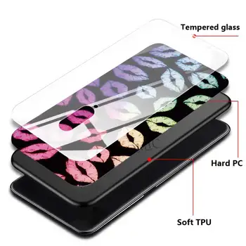 Sticla Cazuri de Telefon pentru OnePlus 8T 7 8 Nord N100 N10 7T Pro 5G Z pentru 1+ 8pro 7pro Acoperi Shell Sărut Cu Buzele Remarcabil