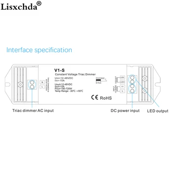 Dimmer cu Triac intrare DC12-48V ca puterea de intrare,de intrare AC40V-220V ca de atenuare semnal pentru S1-B S1-K KS S1-T AC Triac RF Dimmer banda LED