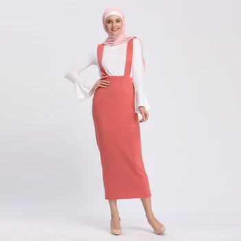 Femei de moda Centura Fusta Salopeta Rochie Musulman Fundul Fuste Lungi Fusta Creion Ramadan Petrecere Serviciu de Închinare Haine Islamice