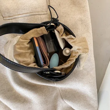 Moda găleată mic sac doamnelor geanta de umar casual geanta messenger mini mic geantă de mână de culoare solidă sac de mici telefonul mobil geanta