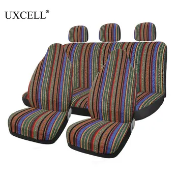 Uxcell 7pcs Universal Multi-culoare Baja Pătură Stil Etnic Durabil Găleată huse pentru Auto Auto Auto Protector