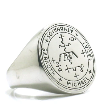 Cele mai noi de Mens Băieți Arhanghelul Mihail Amuletă de Protecție 316L din Oțel Inoxidabil Catolicism Inel