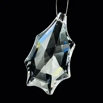 2/5pcs 65mm de Cristal Clar de Păianjen în Formă de Prismă Fațete Taie Pandantive Sun Catcher Pentru Candelabru Lampă de Iluminat Bijuterii Proiect