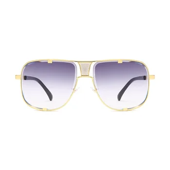 Cele mai noi Glamour Bărbați ochelari de Soare de Designer Pătrat Cadru din Aliaj de Epocă Ochelari de Soare de Marcă de Lux Nuante UV400