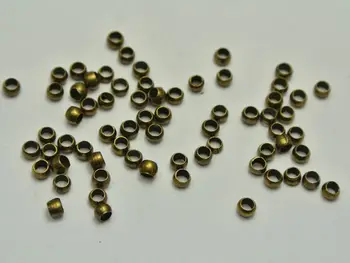 1000 buc farfurii de Argint Aur Bronz Bronz Placat cu Alama Rotunde 3mm Sertizare End Margele