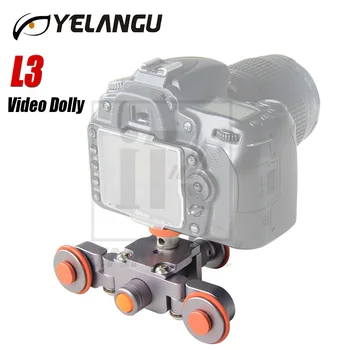 L3 Electric inteligent Video Dolly 3-Roată de Scripete Mașină de Șină de Cale de Rulare Slider Skater Pentru aparat Foto DSLR camera Video Telefon Inteligent