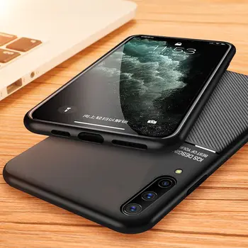 Pentru Samsung A21S A50 A60 A70 A10 S8 S9 S10 Plus S10E S20 Ultra Caz Mată Stripe Pentru Galaxy Note 8 9 10 Plus din Piele Pu de Acoperire