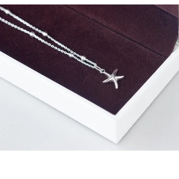 Modian Vânzare Fierbinte Stea De Mare Lumină Margele Brățară Lanț Pentru Femei Reale Argint 925 Picior De Link-Ul Lanț Moda Bijuterii Fine Cadouri