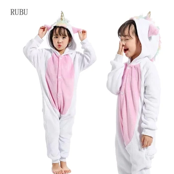 Kigurumi Unicorn Hăinuțe Pentru Copii Pijamale de Iarnă Unicorn Pijamale Copii, Pijamale Copii, Băiat, Fată Cosplay Pijamas Costum de Ansamblu