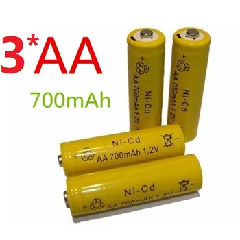 3*14500 Acumulatori(baterii AA) 1.2 v, 700mAh NI-CD Baterie Lanterna cu laser 14500 1.2 V, 700MaH baterie aa