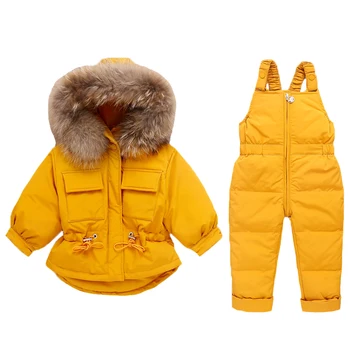 2 buc Set costum de iarna pentru copii 2020 Fata de Copil în jos jacheta copii cald salopeta pentru copii Baieti Copil snowsuit 0-3ani