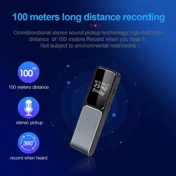 La 100 de Metri Distanță HD Stereo Vocice Recorder 1080P Video Recorder OTG Conexiune Telefon Convenabil Camera Recorder de Voce