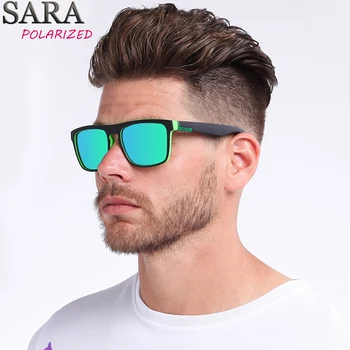 SARA Polarizat ochelari de Soare Barbati Multi Culoare Cadru Pătrat de sex Masculin Ochelari de Soare Pentru Barbati Retro 2018 Brand de Lux de Designer Oculos CE