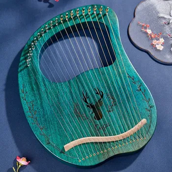 Cega Liră Harpă,16 Șir Harpă Mahon Liră Harpă,Portabil Stabil Sunet de Calitate Harpă, Instrument pentru Iubitorii de Incepatori