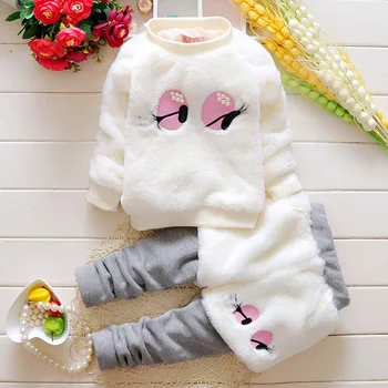 Noi De Iarna Baby Girl Haine Pentru Copii Drăguț Gros Tricou Pantaloni 2 Bucata Set Copilul De Moda Casual, Costumul Pentru Sugari, Copii, Sport