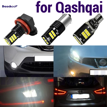 Canbus LED Lumini de Zi + Inversă Bec + inmatriculare + Lampă de Parcare pentru Nissan Qashqai J10 J11 Exterior Kit de Lumina 2007-2020