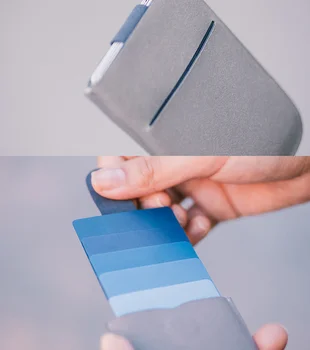 DAX V2 Ultra-Subțire Trage-Out Bag Cardul în Cascadă Multi-Card Business Card Sac 2-a Generație Simplu Pufos Gradient Portofel