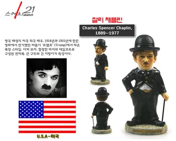 Hand-made Rasina de Artizanat de Celebritati ale Lumii American Chaplin Figurina 2019 New Sosire Acasă Decorare Birou de Colectare