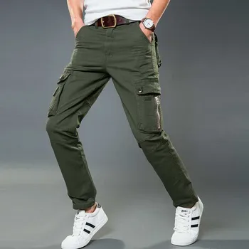 Ymwmhu Camuflaj Bumbac Respirabil Pantaloni Barbati Multi-buzunar de Toamna Pantaloni de Moda Streetwear de sex Masculin Pantaloni Plus Dimensiune Pantaloni de Marfă