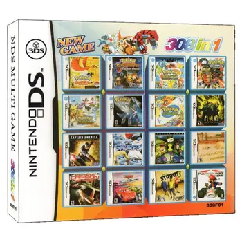 308 din 1 DS Joc Video Card Cartuș Consola Card de Compilare pentru Nintendo DS 3DS 2DS NDS NDSL NDSI