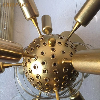 Nordic Cupru Sputnik Candelabru Lumina LED-uri Moderne Salt Orb Agățat Lampă de Interior Art Deco Insula de Bucatarie Partid de Masă