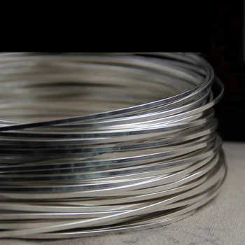 1 Metru 999 Argint Dreptunghiulara de Sârmă Pătrat 0.6-1.1 mm Sârmă de Argint Solid Pentru Bijuterii DIY Argint ștrasuri din Mărgele Cablu