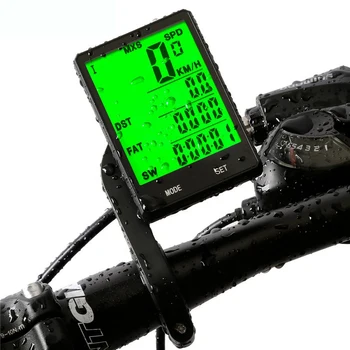 Rezistent la apa de Calculator pentru Biciclete cu lumină din Spate Wireless cu Fir de Calculator pentru Biciclete Biciclete Vitezometru Kilometraj Bicicleta Cronometru Cinci Tipuri