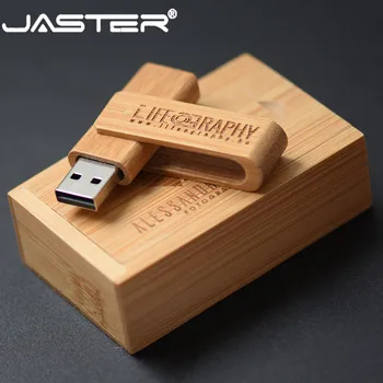 JASTER USB 2.0 de lemn rotativ pendrive usb flash drive 4GB 8GB 16GB 32GB 64GB memorie stick pen holder LOGO-ul personalizat cadou de nunta