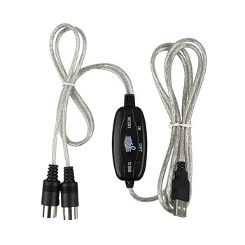MIDI to USB Cablu Convertor Conector PC pentru Muzica Sintetizator Tastatură Adaptor pentru Home Studio de Muzica