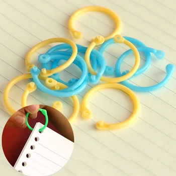 500Pcs volante Inele de Plastic de Notebook-uri DIY Obligatoriu Inel Pentru Album Manualul de Deschidere Liant Hoop Școală Memo Pad Card de Cerc