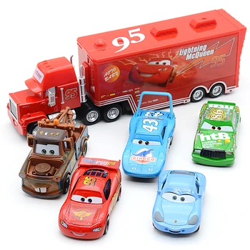 Disney Pixar Cars 2 3 Mașină De Jucărie Set Fulger McQueen Mack Unchiul Camion De Salvare De Colectare 1:55 Turnat Sub Presiune Model De Masina De Jucarie Pentru Copii Cadouri