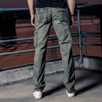 Mai multe de Buzunar Tactice Pantaloni Armata de sex Masculin Camo Jogger Plus Dimensiune Pantaloni de Bumbac Zip Stil Militar Camuflaj Negru Bărbați Pantaloni de Marfă