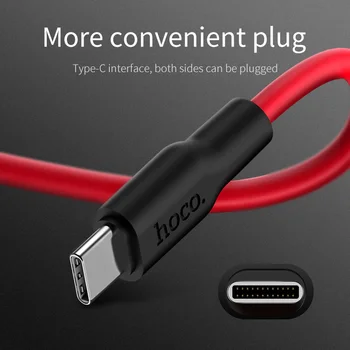 HOCO USB de Tip C Cablu pentru Samsung Galaxy S8 S9 USB C Încărcare Rapidă de Date Cablu de Sincronizare pentru Huawei P10 Tip C, Eco-friendly Silicon