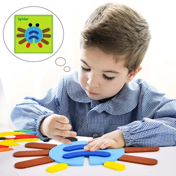 Copii Din Lemn Distracție Creative Geometrice Puzzle Animal Dezvoltarea Inteligenței Puzzle Copii Montessori Devreme Jucarii Educative